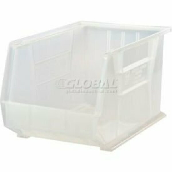 Quantum Storage Systems Hang & Stack Storage Bin, Plastic, Clear, 4 PK QUS260CL